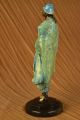 Bronze Skulptur Edel Frau Selten Japanischer Stil Speziell Patina Art Déco Antike Bild 4