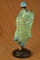 Bronze Skulptur Edel Frau Selten Japanischer Stil Speziell Patina Art Déco Antike Bild 5