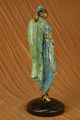 Bronze Skulptur Edel Frau Selten Japanischer Stil Speziell Patina Art Déco Antike Bild 8