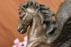 Skulptur Bronze Vintage Fliegendes Pferd Pegasus Buchende Fantastische Kunst Antike Bild 3