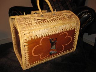Alte Damenkoffertasche Im Spanischen Stil Bild