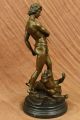 Bronze Skulptur Figur Museum Qualität Wachs Junger Tarzan Und Löwe Antike Bild 11