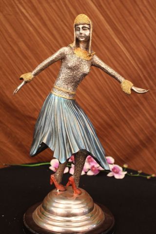 Deko Kunst Figur Unterzeichnet Russischen Tänzerin Aus Bronze Skulptur Bild