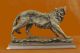 Statue Wolf 17kg Tier Liebhaber Heim Büro Kabine Dekoration Ausverkauf Kunst Antike Bild 1
