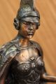 Militärsoldat Spartan Gladiator Speer Schild Bronze Marmor - Statue Skulptur Antike Bild 9