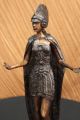 Militärsoldat Spartan Gladiator Speer Schild Bronze Marmor - Statue Skulptur Antike Bild 3