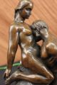 Bronzeskulptur Groß Signiert Eternal Idol Französischer Bildhauer Rodin Erotisch Antike Bild 1