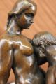 Bronzeskulptur Groß Signiert Eternal Idol Französischer Bildhauer Rodin Erotisch Antike Bild 4