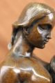 Bronzeskulptur Groß Signiert Eternal Idol Französischer Bildhauer Rodin Erotisch Antike Bild 5