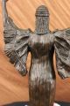 Skulptur - Frau & Fackel Alt Viktorianisch Antik Marmor Bronze Dekor Kunst Antike Bild 11