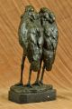 Bronze Skulptur Fischreiher Vogel Gusseisen Heim Dekoration Figur Antike Bild 9