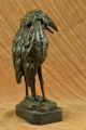 Bronze Skulptur Fischreiher Vogel Gusseisen Heim Dekoration Figur Antike Bild 11
