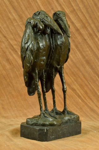 Bronze Skulptur Fischreiher Vogel Gusseisen Heim Dekoration Figur Bild