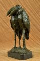 Bronze Skulptur Fischreiher Vogel Gusseisen Heim Dekoration Figur Antike Bild 7