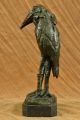 Bronze Skulptur Fischreiher Vogel Gusseisen Heim Dekoration Figur Antike Bild 8