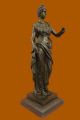 Bronze Marmorskulptur Römische Militär Kriegerin Kriegsgöttin Art Nouveau Antike Bild 1