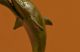 Unterzeichnet Ferdinand Pautrot Delfine Wasserwelt Bronze Heiß Guss Skulp.  Figur Antike Bild 7