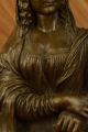 Igned Bronze Statue Kunst Französisch Monalisa Skulptur Art Deco - Deco Antike Bild 9
