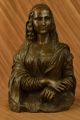 Igned Bronze Statue Kunst Französisch Monalisa Skulptur Art Deco - Deco Antike Bild 1