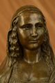 Igned Bronze Statue Kunst Französisch Monalisa Skulptur Art Deco - Deco Antike Bild 8