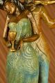 Bronzeskulptur Mann Umwirbt Junge Dame Violinenspieler Guss Art Deko Ausverk. Antike Bild 9