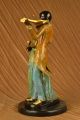Bronzeskulptur Mann Umwirbt Junge Dame Violinenspieler Guss Art Deko Ausverk. Antike Bild 4