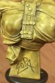 Vintage Unterzeichnung Nacktes Mädchen Büste Bronze Skulptur Art Statue Figur Antike Bild 7