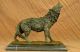 Art Deco Bronze Skulptur/statue Figur Wolf Deutsch Schäferhund Marmor Dekor Antike Bild 1