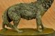 Art Deco Bronze Skulptur/statue Figur Wolf Deutsch Schäferhund Marmor Dekor Antike Bild 4