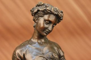 Bronze - Skulptur Signiert Zegut Römer Mädchen 43cm Hoch Bild