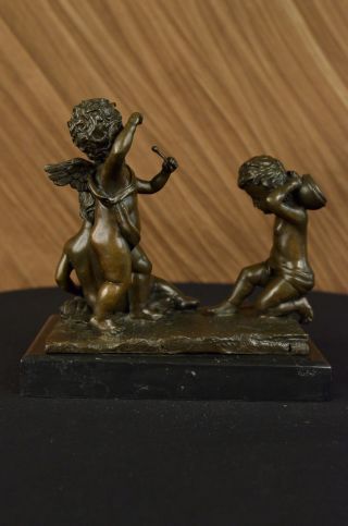 Bronze - Skulptur Zwei Jungen Engel - Engels Von Moreau Nr Bild
