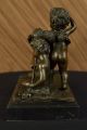 Bronze - Skulptur Zwei Jungen Engel - Engels Von Moreau Nr Antike Bild 2