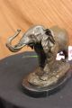 Cast Bronze Marmor Skulptur Elephant Safari Statue Kunst Figur Figur Tier Antike Bild 9
