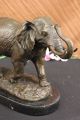 Cast Bronze Marmor Skulptur Elephant Safari Statue Kunst Figur Figur Tier Antike Bild 7