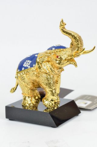 Miniatur Skulptur Vienna Bronze Elefant Cubic Zirkonia 25 Karat Gold Bronze Bild