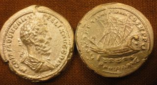 Commodus Kaiser Römische Münze Sesterz Spielmünze Bronze Verkupfert Bild