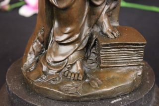 Bronze Figur Sieg Statue Nike Geflügelt Marmor Skulptur 56 Cm Bild
