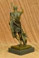 Kaiser Augustus Caeser Größe Römische Bronzene Kämpfer Statue Mamorskulptur Antike Bild 6