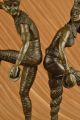 Modern Kunstdeco Bronzeskulptur Russian Gypsy Folk Dancers Statue Lrg Antike Bild 11