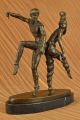 Modern Kunstdeco Bronzeskulptur Russian Gypsy Folk Dancers Statue Lrg Antike Bild 8