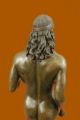 Statue Bronze Griechische Mythologie Art Deco Nackter Mann Statue Auf Marmor Antike Bild 9