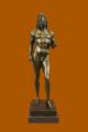 Statue Bronze Griechische Mythologie Art Deco Nackter Mann Statue Auf Marmor Antike Bild 2