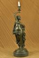 Bronzeskulptur Art Deco Signiert Heiß Gegossen Kerzenhalter Armleuchter Antike Bild 9