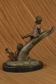 Taylor Wohnkultur Kinder Auf Baum Bronze Skulptur Antike Bild 5