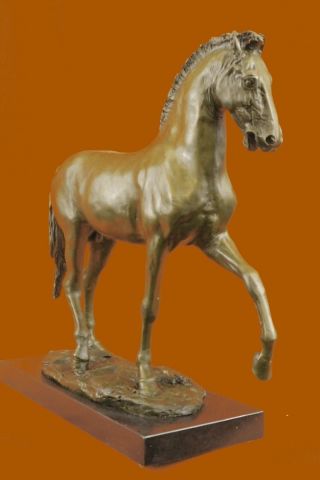 Extra Groß Vorführungs Arabisches Pferd Hengst Von Mene Bronze Skulptur Kunst Bild