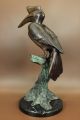 Statue Bronze Egret Crane Heron Sumpfgebiet Küste Strand Vogel Kunst Marmor Antike Bild 10