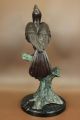 Statue Bronze Egret Crane Heron Sumpfgebiet Küste Strand Vogel Kunst Marmor Antike Bild 5