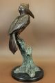 Statue Bronze Egret Crane Heron Sumpfgebiet Küste Strand Vogel Kunst Marmor Antike Bild 6