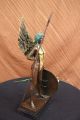 Krieger Mädchen&speer Bronze Statue Skulptur Farbe Patina Heiße Guss Marmorfigur Antike Bild 9