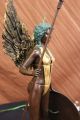 Krieger Mädchen&speer Bronze Statue Skulptur Farbe Patina Heiße Guss Marmorfigur Antike Bild 10